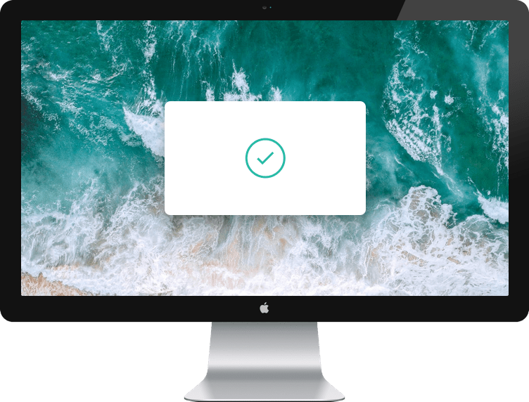 Clipboard app on a desktop monitor